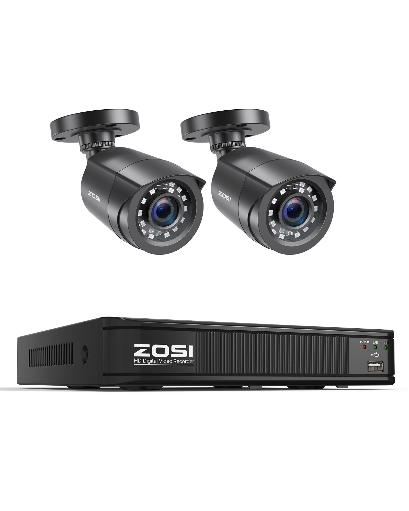 Amazon.co.jp: ZOSI 200万画素防犯カメラシステム 8CH H.265+ 500万