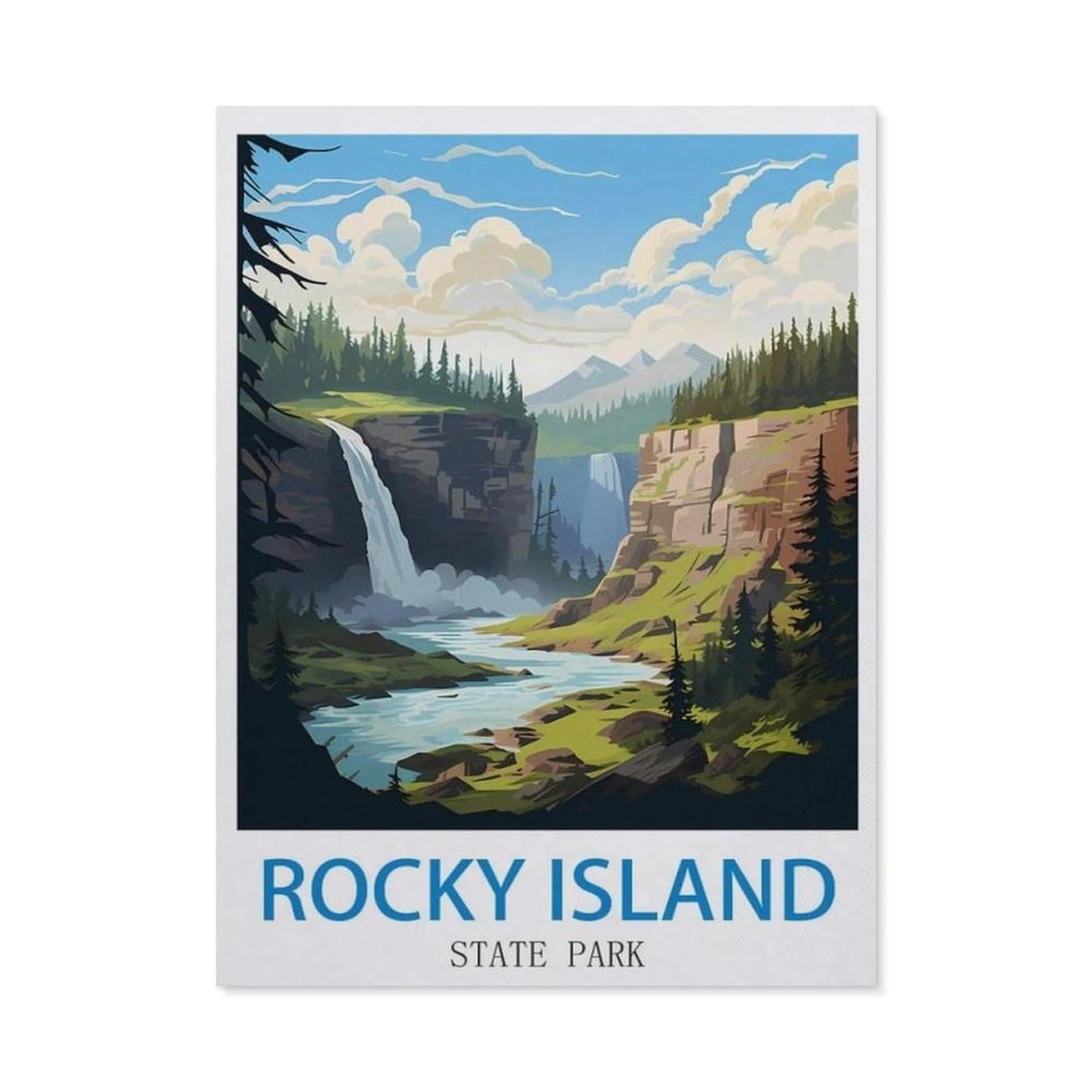 BEAYODKP 5D Diamond Painting Set ，Rocky Island State Park