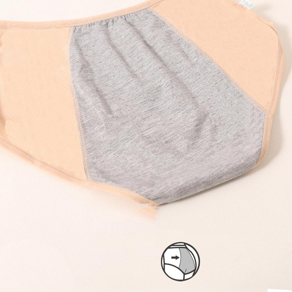 Braguitas Menstruales de algodón a Prueba de Fugas para Mujer de Cintura alta para El Período Menstrual Paquete de 3 Talla Grande azul Xl