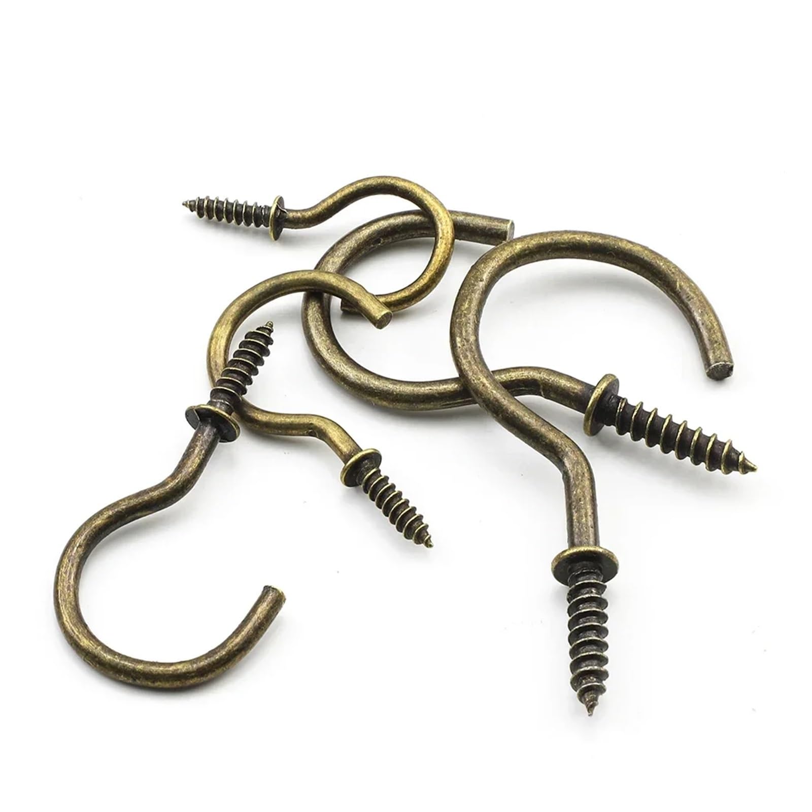 Wkręty z haczykami na kubki 10-30 szt. Wkręty z haczykami na kubki 1/2"-2" Wkręcany wkręt samogwintujący do sufitu(1",20pcs)