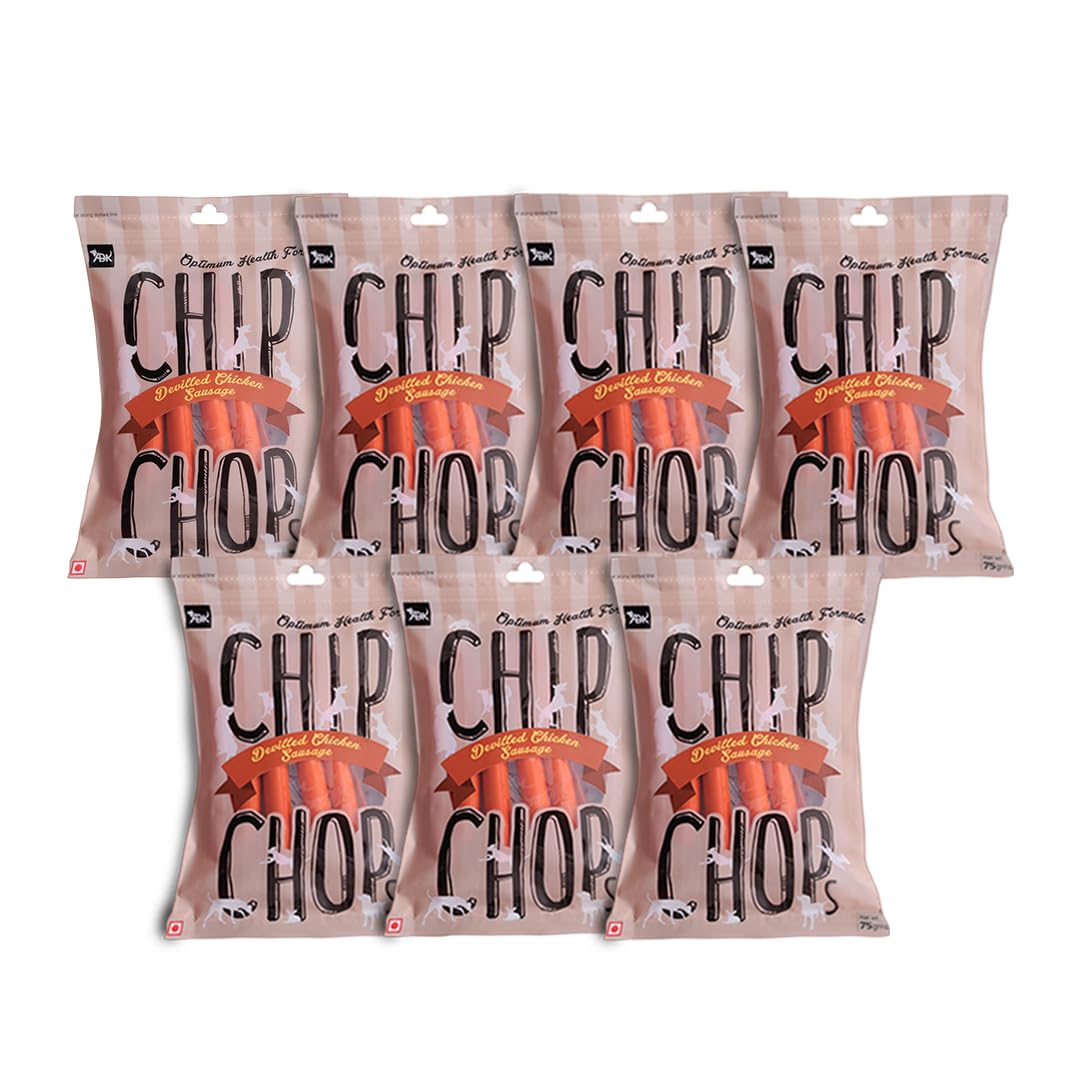 Chip Chops Chip Chops Devilled Chicken Sausages Dog Snacks, 70 g Pack of 7, 70 g (Pack of 7) (B07K5CZKK4) Amazon Price History, Amazon Price Tracker