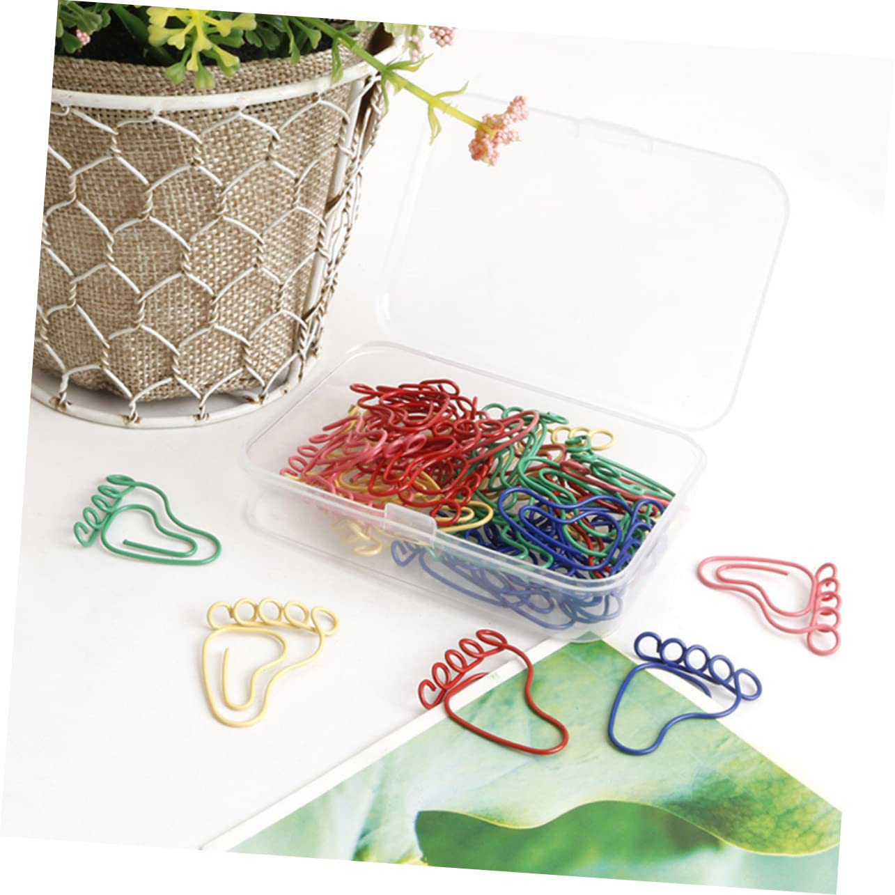VILLCASE 300pezzi Graffette Accessori Per Cancelleria e Organizzazione Documenti Clip Decorative Per Scuola e Casa