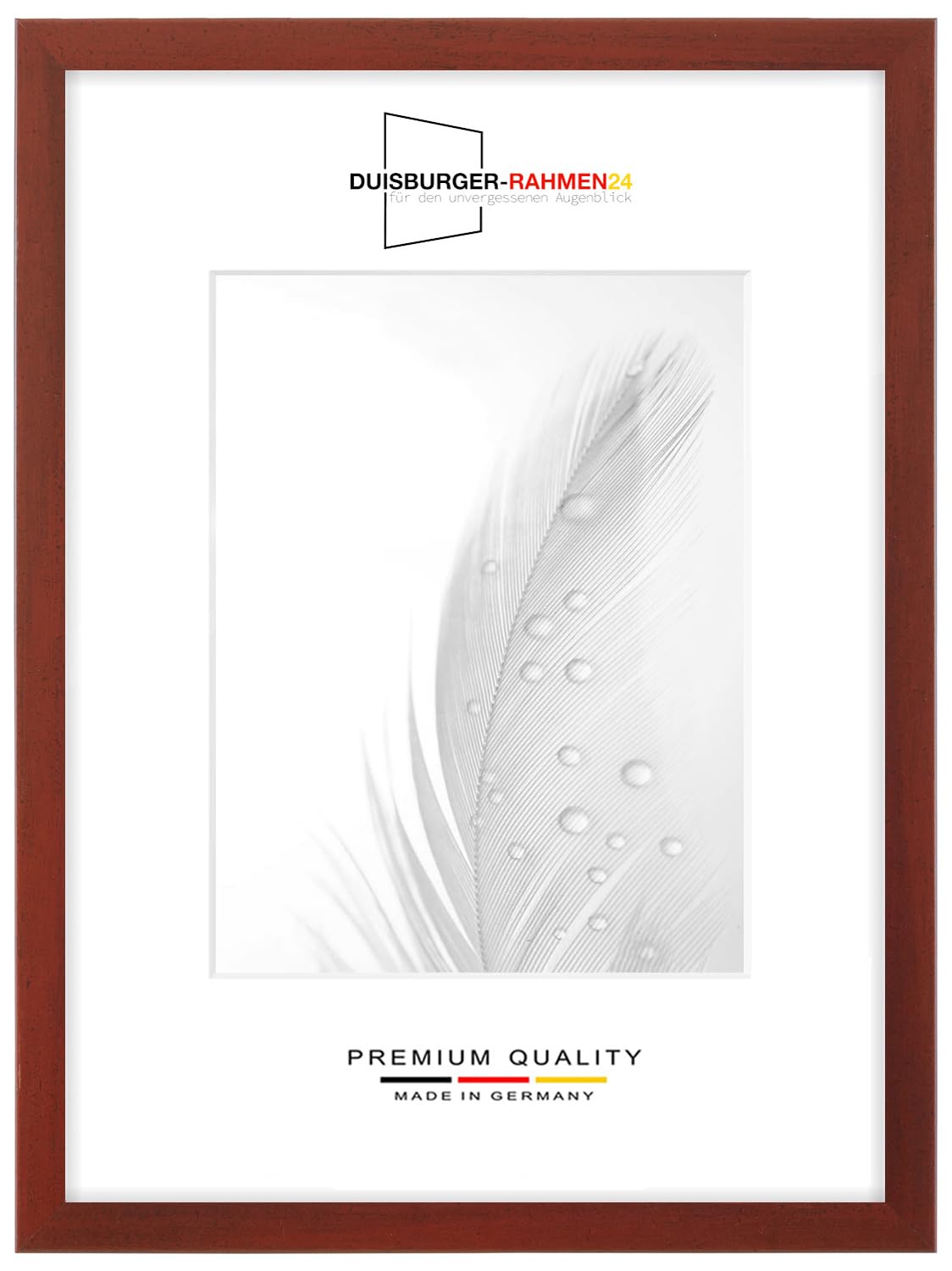 DR24 Marco de fotos de 20 x 70 cm a medida, marco de madera de densidad media de 35 mm de ancho, incluye cristal sintético antirreflectante, parte trasera estable, pasadores de flexión y ganchos