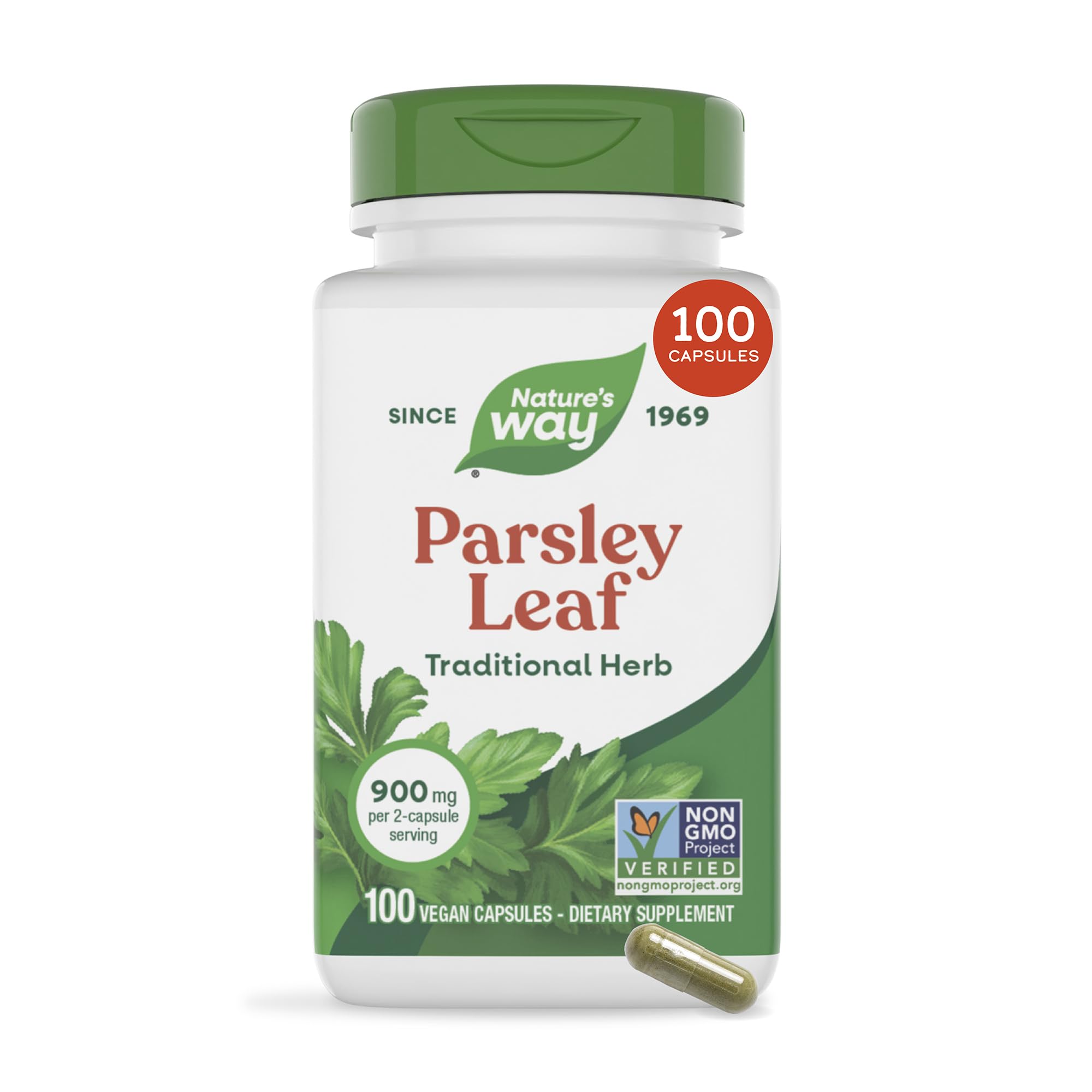 Nature's Way Parsley Leaf, Provides Chlorophyll, Dietary Supplement,100 ct 100 Count (Pack of 1)