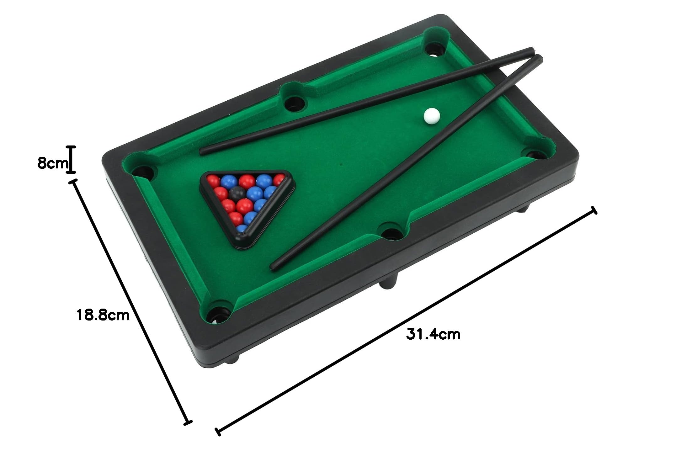 Tavolo da Biliardo in Miniatura, Simulazione Compatta Divertimento Robusto Gioco di Biliardo in Miniatura Decorativo Interattivo per Ufficio