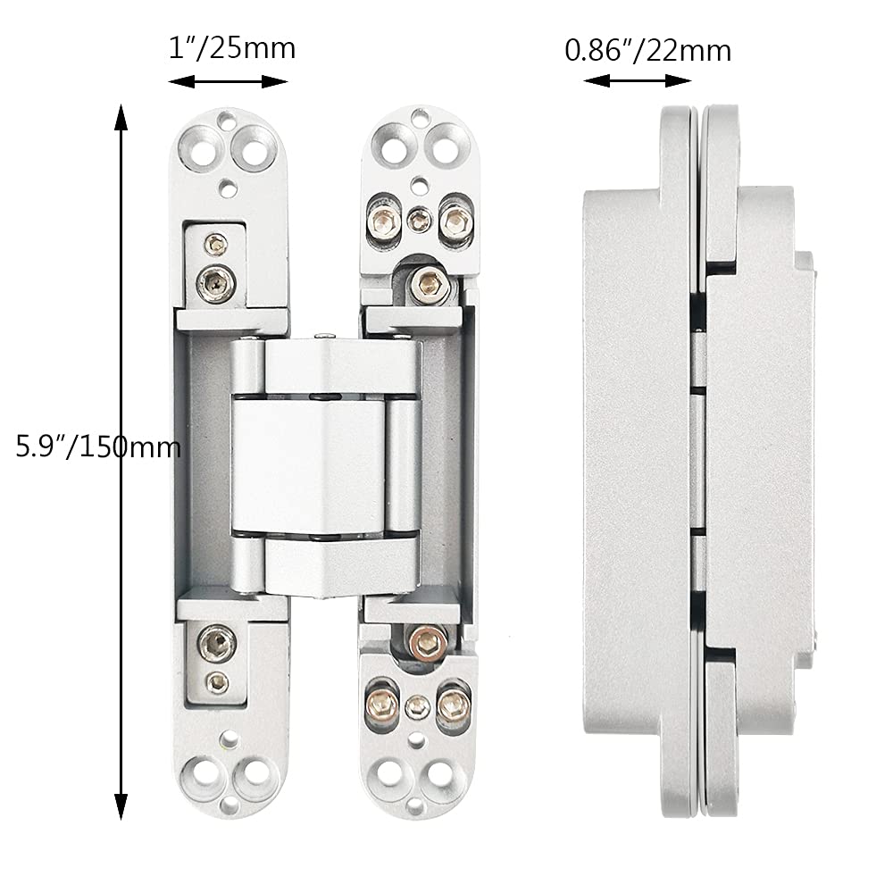 Buy Alamic Concealed Door Hinges Heavy Duty Invisible Hidden Hinges 3D