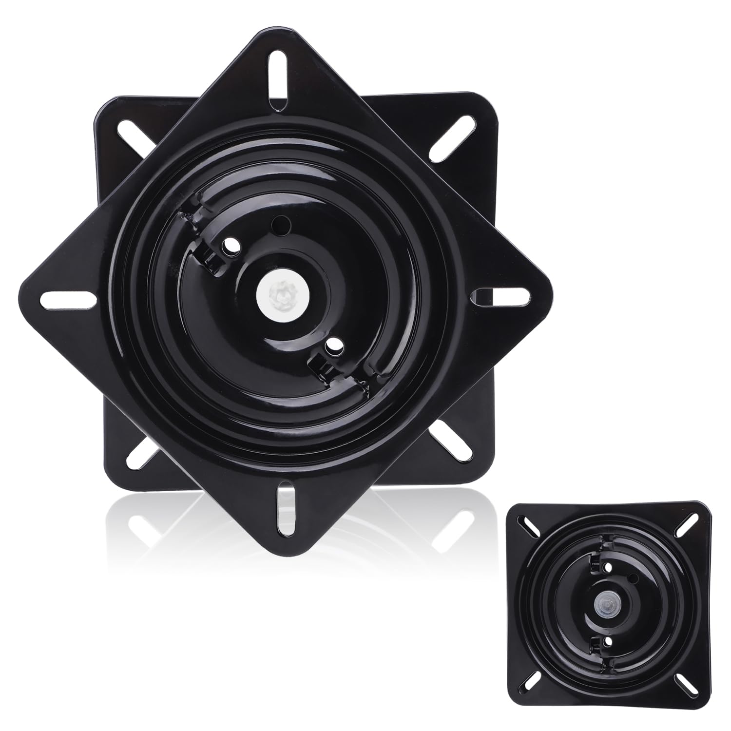 Base Pivotante de Siège de 7 Pouces, Plaque de Montage de Siège Rotative à 360 Degrés Accessoire de Matériel en Acier Inoxydable Enduit EDC pour Yacht de Bateau Marin