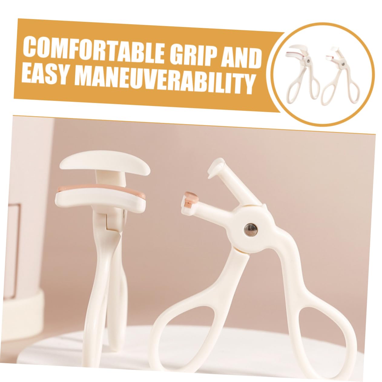 FRCOLOR 2pcs Eyelash Curlers for Women Durable Eye Lash Curling Tools Comfortable Grip Curl Stylish Design for Effortless Makeup Application