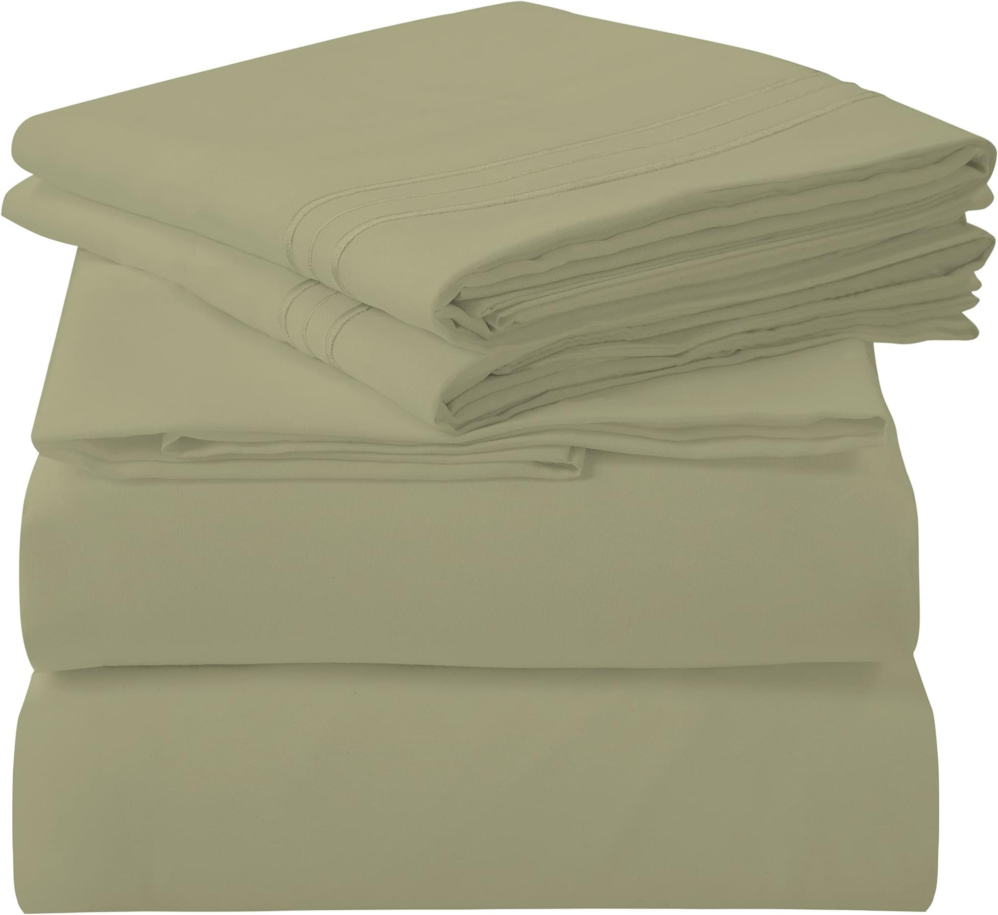 King Bed Green Microfibre Fitted Sheet