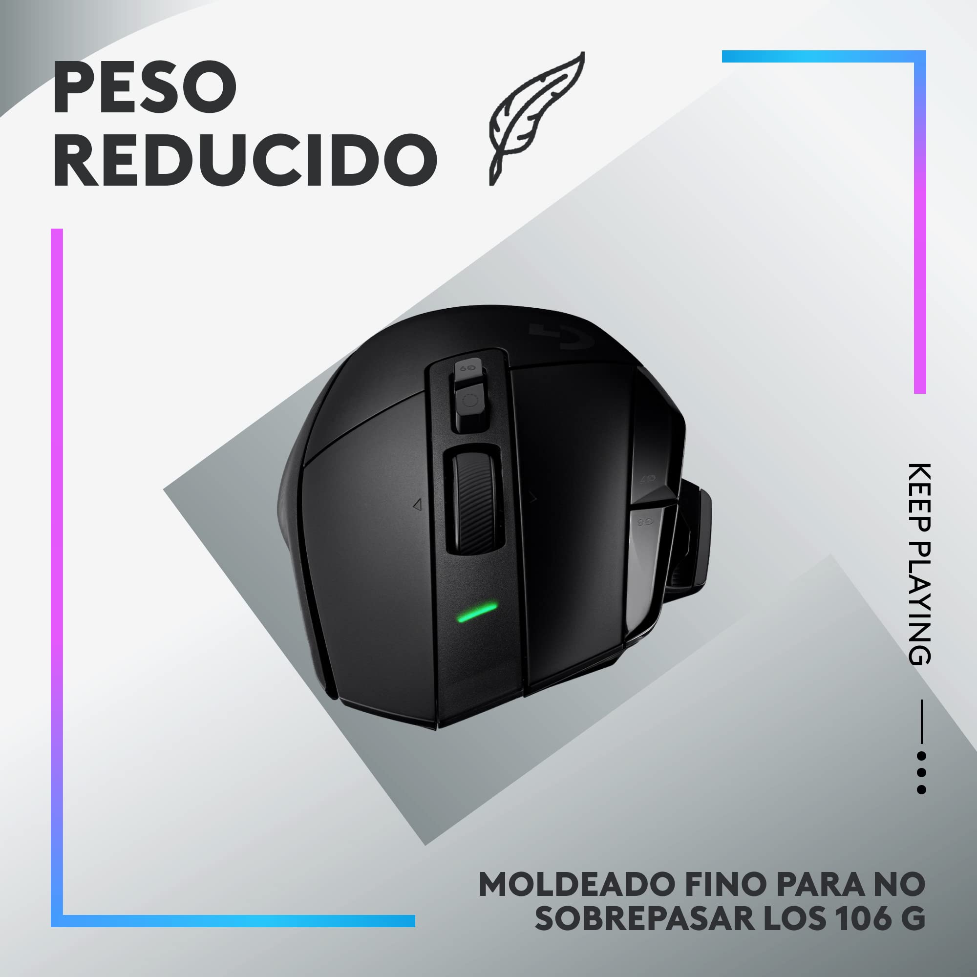 Logitech G G502 X Plus Lightspeed Ratón inalámbrico RGB para Gaming - Ratón óptico con interruptores híbridos LIGHTFORCE, LIGHTSYNC RGB, Sensor Hero 25K, Compatible con PC - macOS/Windows - Negro