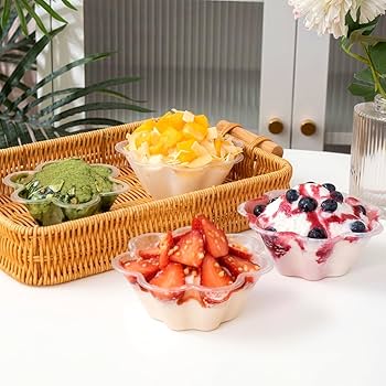 Amazon.com | TOFLEN 8 oz Dessert Cups with Spoons, 50 Pack