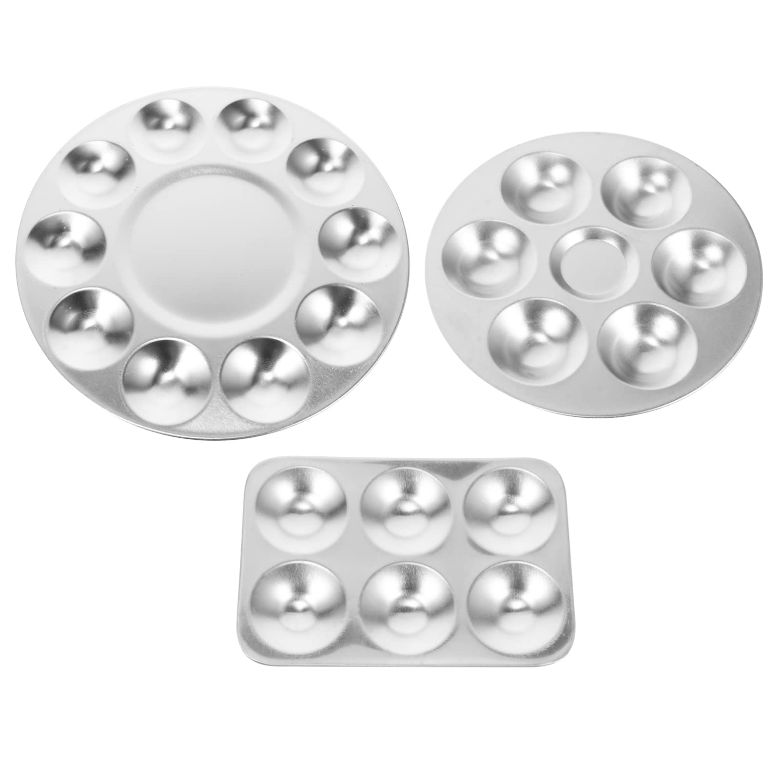 ARTIBETTER 3Pcs Paint Tray Palettes Lightweight Washable Art Painting Trays for Easy Mixing Color Separation for DIY Crafts Professional Artists Students