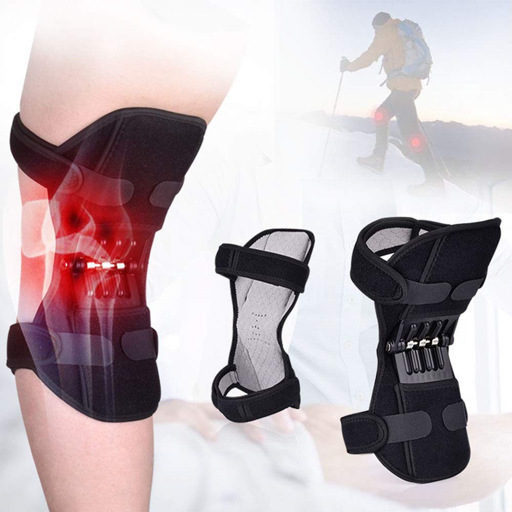 Refuerzo de protección de Rodilla, Rodillera de Resorte, Movimiento de montañismo, Cuidado Profundo Diario, Rodilleras articulares, Potente Fuerza de Resorte de Rebote, Reduce el Dolor