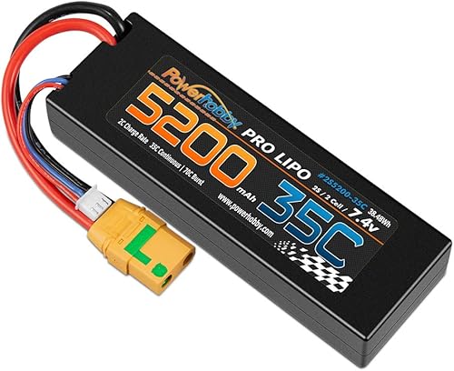 Miniatura 2 de Powerhobby 2S 7,4 V 5200 mAh 35 C batería Lipo w XT90 enchufe 2 celdas