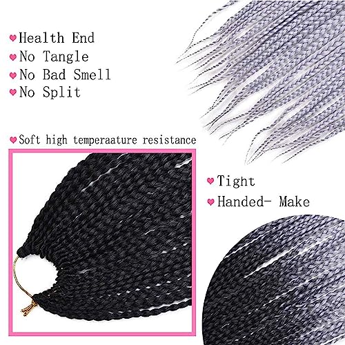 TAOYEMY Box Braids Crochet Hair Extensions 24 Inch 6 Packs, 22 Strands/Pack - Image 4
