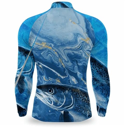 Kit 3 Camisa pesca Manga longa protecao UV 50 Camiseta de pescaria com secagem rapida Gênero:Adulto
