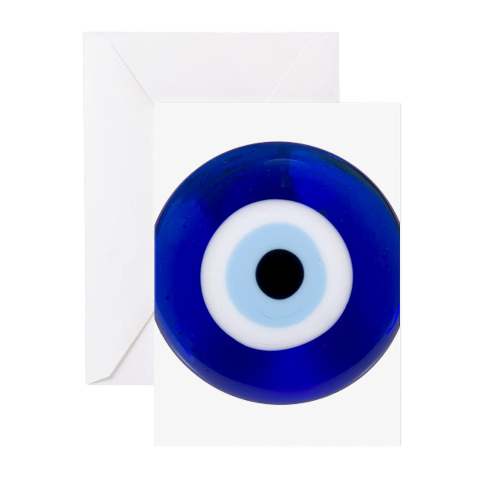CafePress Nazar Amulet Evil Eye Protection Greeting Cards Folded Greeting Cards (10-pack) Matte