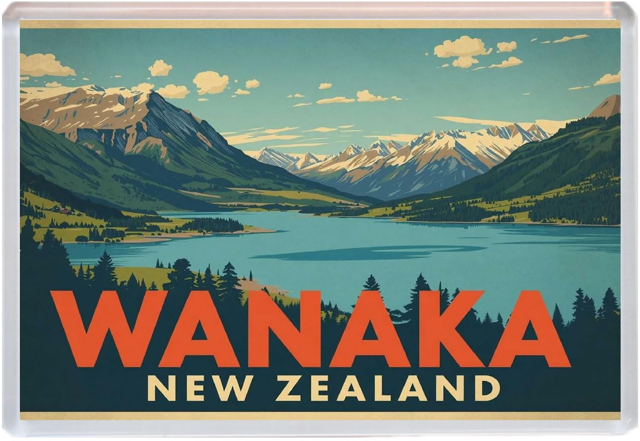 Wanaka - New Zealand - Jumbo Artistic Fridge Magnet 96 x 67mm BBSFHM3042