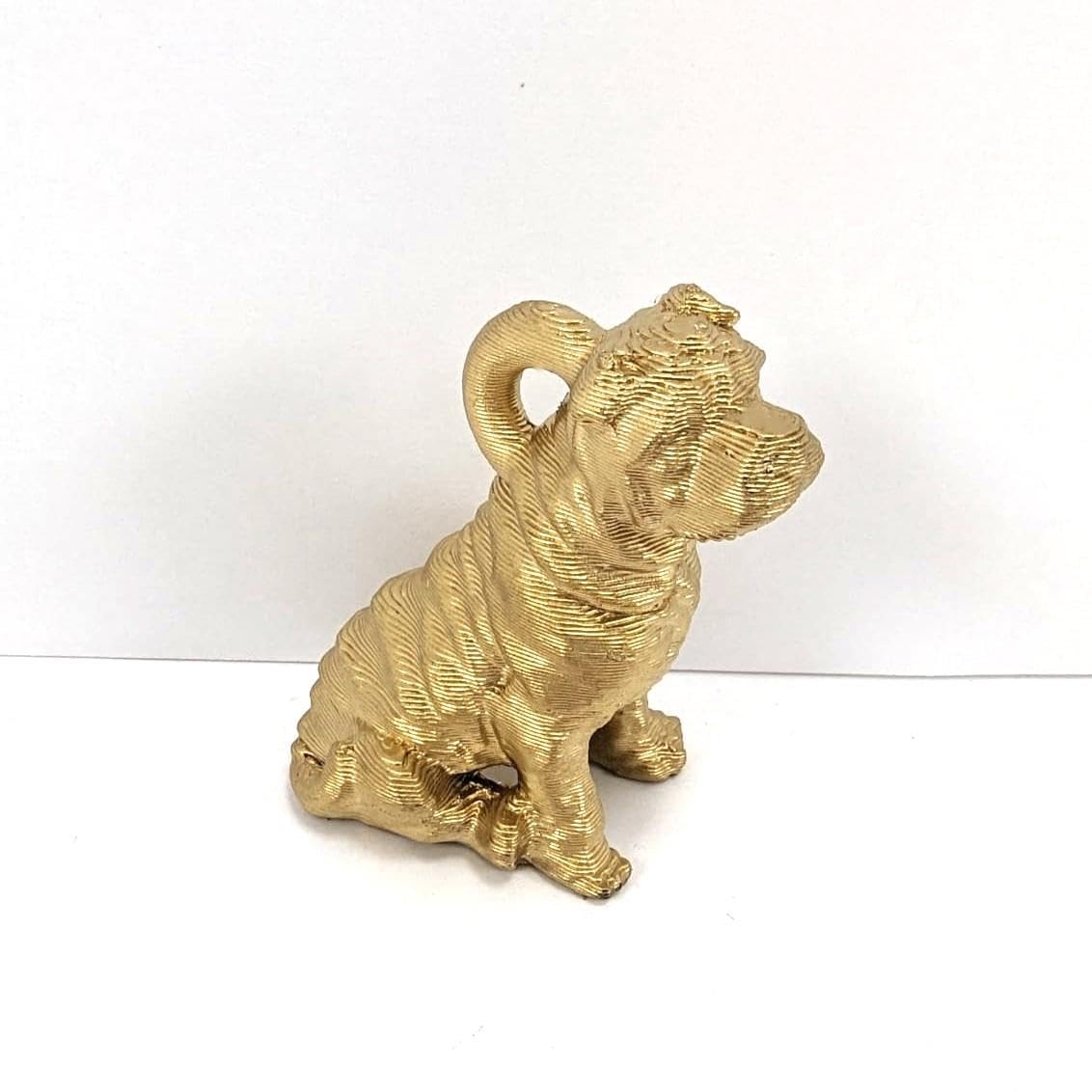 3D Cabin Gold Shar Pei Dog Christmas Tree Bauble Decoration Ornament For Christmas Xmas Noel
