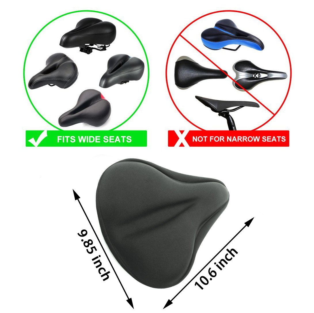 27*25cm Gel Bike Saddle Cover Large Comfortable FUCNEN Exercise Bike