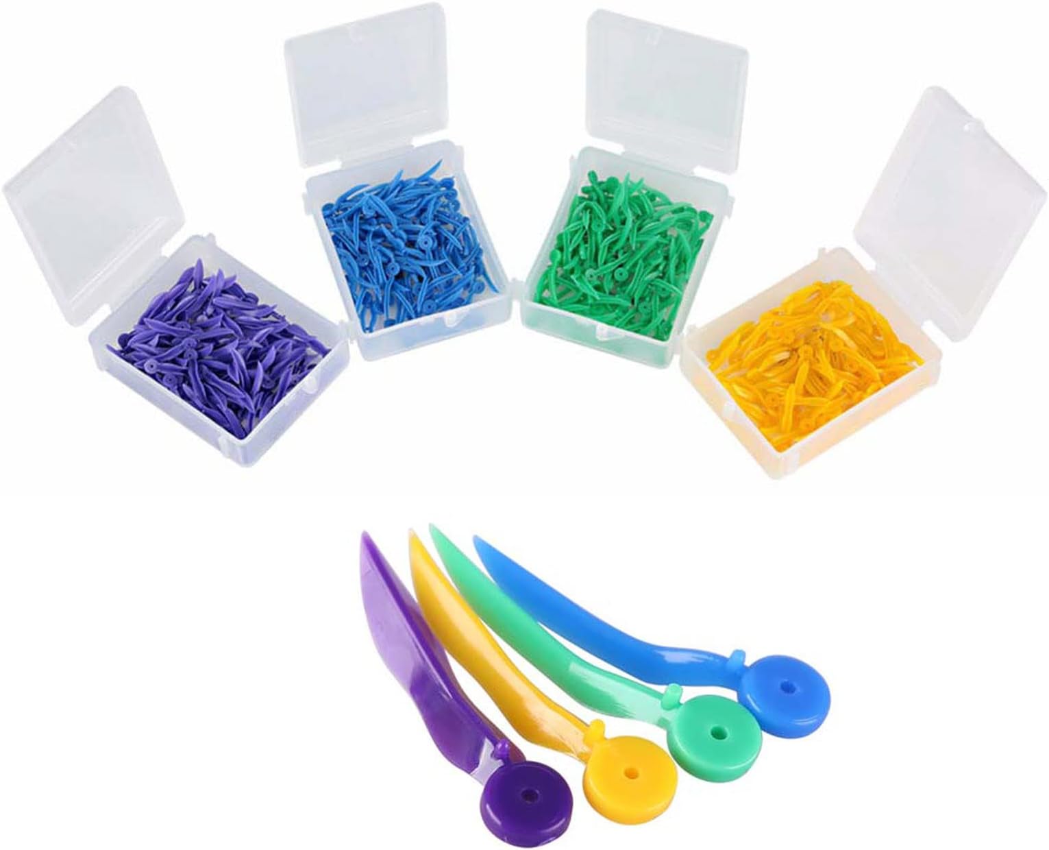 400Pcs Dental Matrix Wedges, Dental Plastic Wedge Disposable Fixing Wedge with Hole, Teeth Interproximal Wedges