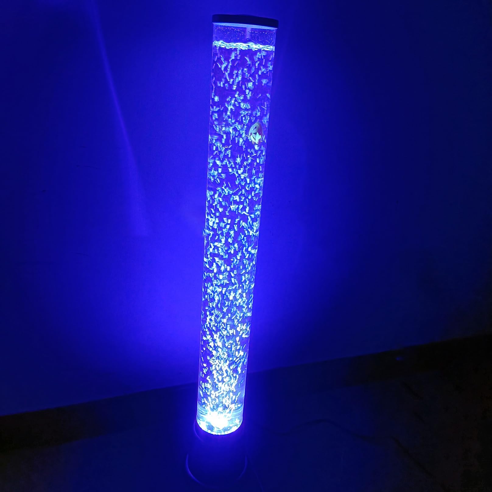 BiiKoon 30 Inches LED Fantasy Bubble Fish Tube Fake Aquarium Lava Lamp with 7 Color Light Home Office Décor Sensory Gift for ADHD & Autism