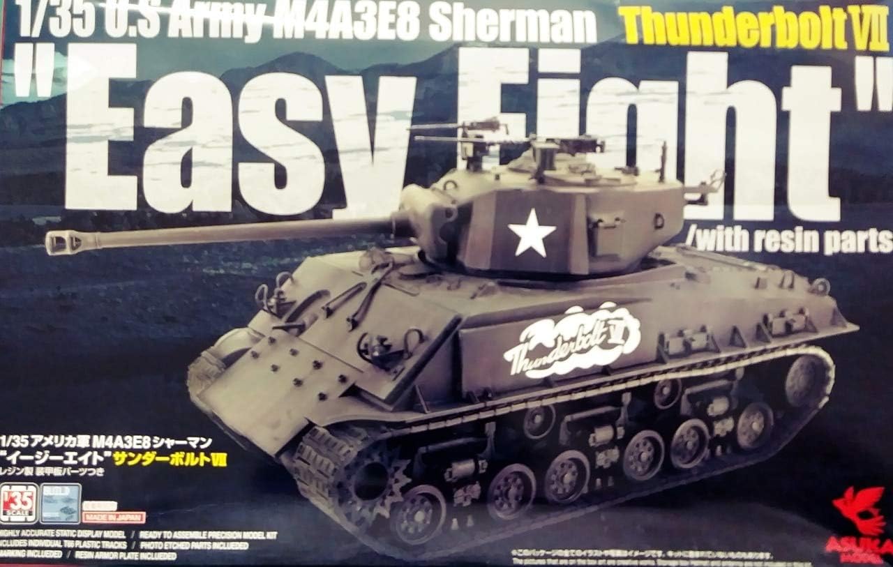 ASU35040 1:35 Asuka US Army M4A3E8 Sherman Thunderbolt IV "Easy Eight" (with resin parts) [MODEL BUILDING KIT]