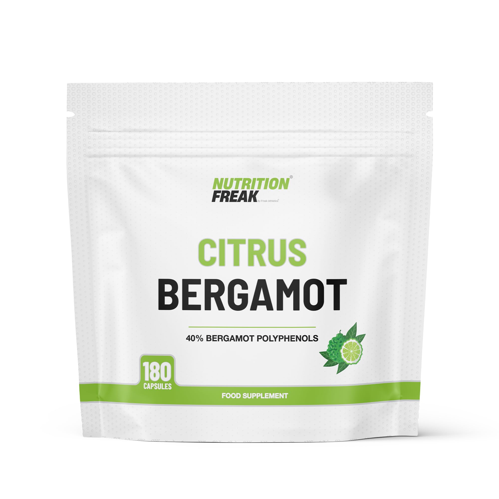 Nutrition Freak Citrus Bergamot Extract - 180 Capsules - 500mg High Strength 40% Bergamot Polyphenols - UK Made