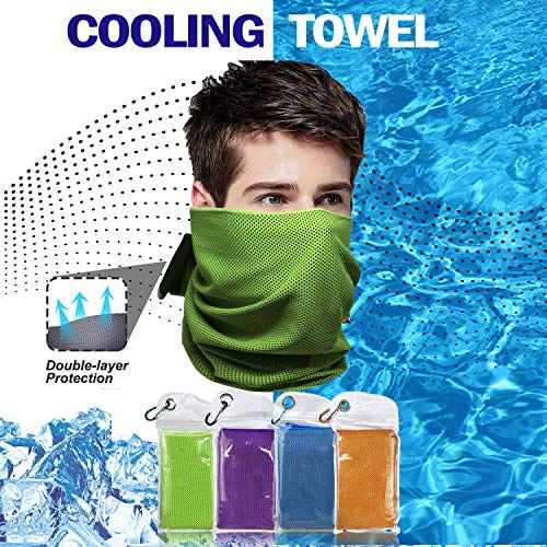 Cooling Towel for Neck 4 Pack,Workout Towels Gym for Women/Men, Soft Breathable Instant