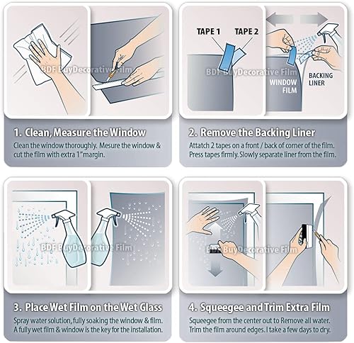 Miniatura 6 de BDF S2M - Película transparente para ventana con bloqueo UV (60 pulgadas x 50 pies)