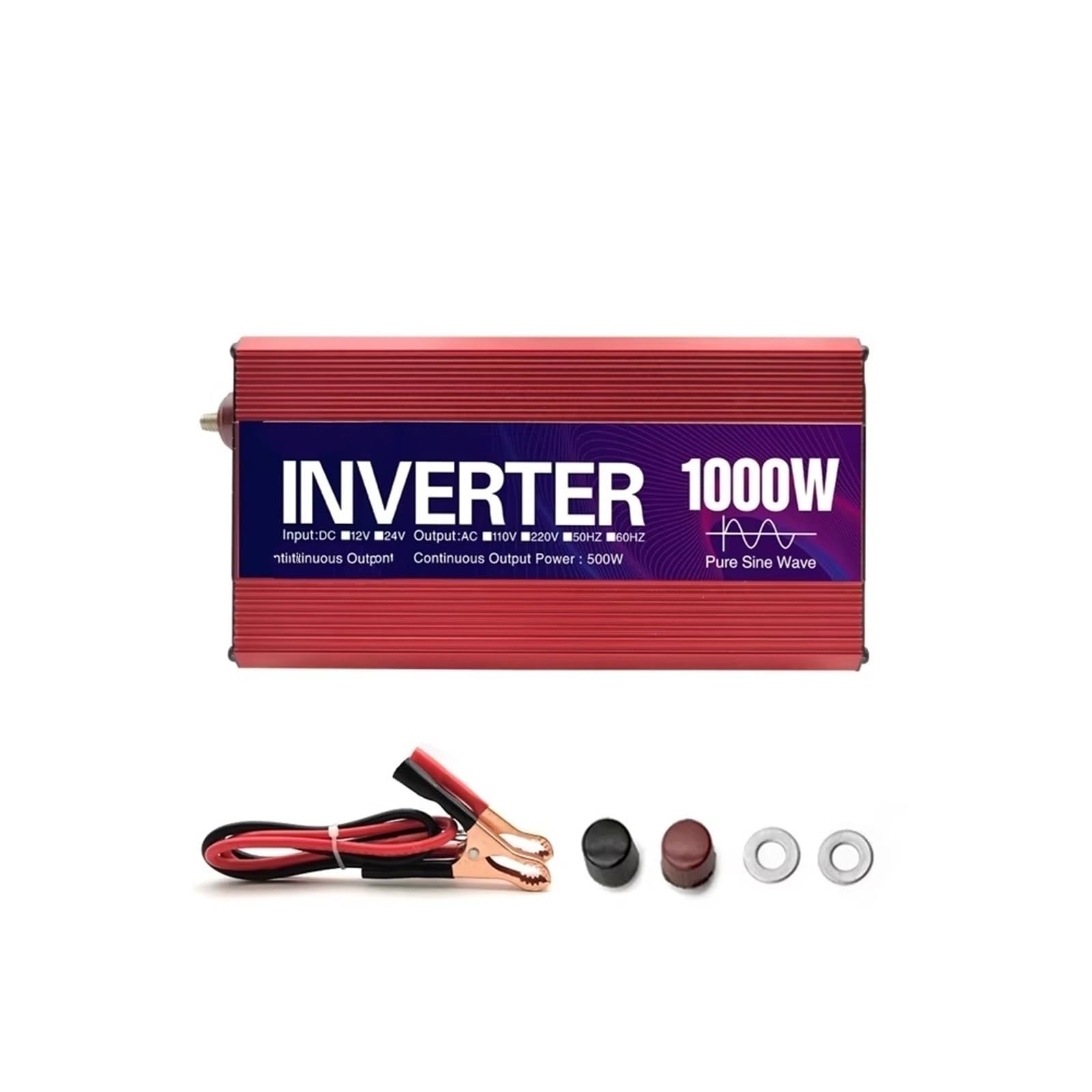 Inversor Inversor De Onda Sinusoidal Pura De 1000W 1600W 2200W 3000W CC 12V/24V A CA 110 V/220 V 50Hz 60Hz Transformador Voltaje Convertidor Solar(12V,110V,1000W)
