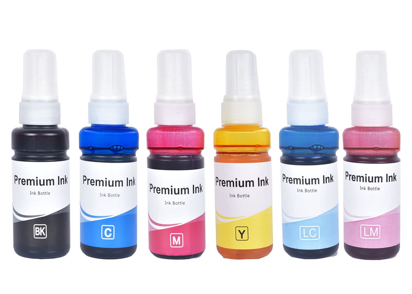 RC PRINT Ink Compatible T673 for Epson L800, L801, L805, L810, L850, L1300, L1800, L605 (Pac k of 6 Colour) 70ml