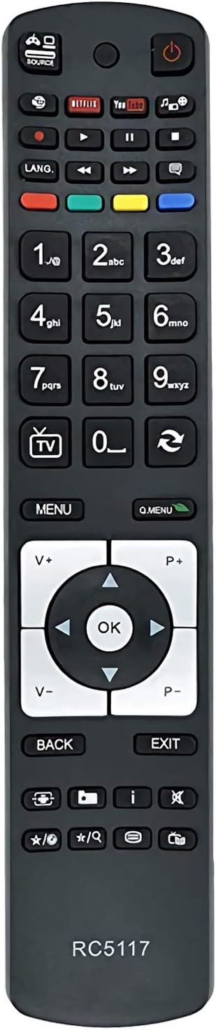 New Replacement RC5118 Remote Control for Hitachi TV with NetFlix Youtube Button - No Setup Required Universal Remote Control 42HYT42U 50HYT62U H 50HK6T74U 50HYT62UH