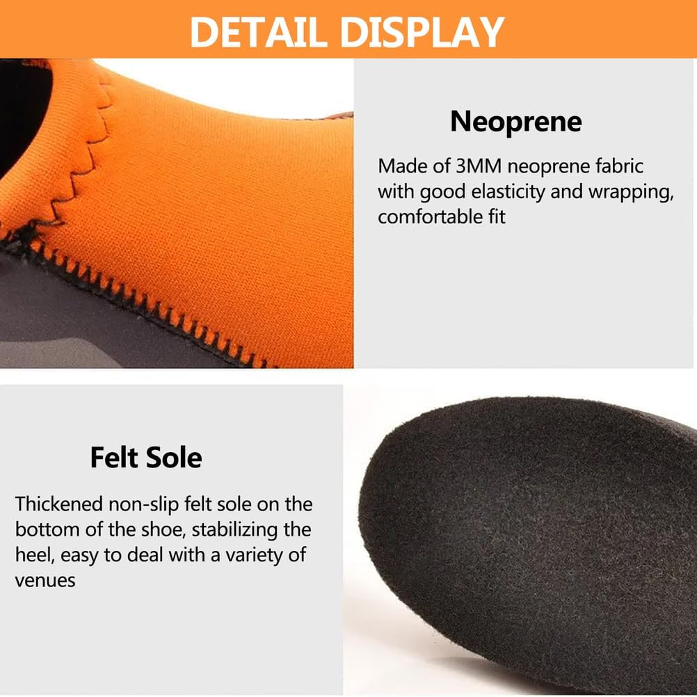 WYYHAA Rock Fishing Boots with Anti-Slip Felt Sole – 3MM Neoprene Wading Shoes for Men & Women, Durable Surf, Reef, River, and Underwater Hunting Boots for Diving & Kayaking