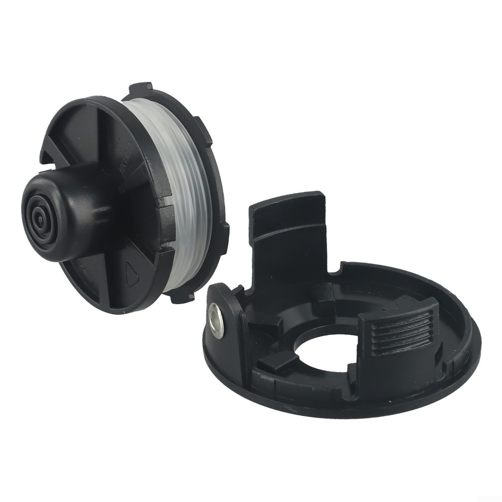 Bump Feed Trimmer Head with Spring for DUR181Z DUR141 DUR180Z, Replaces 195858-1 196146-9, Nylon Line Spool Cover Assembly for Tap and Go(1pc)