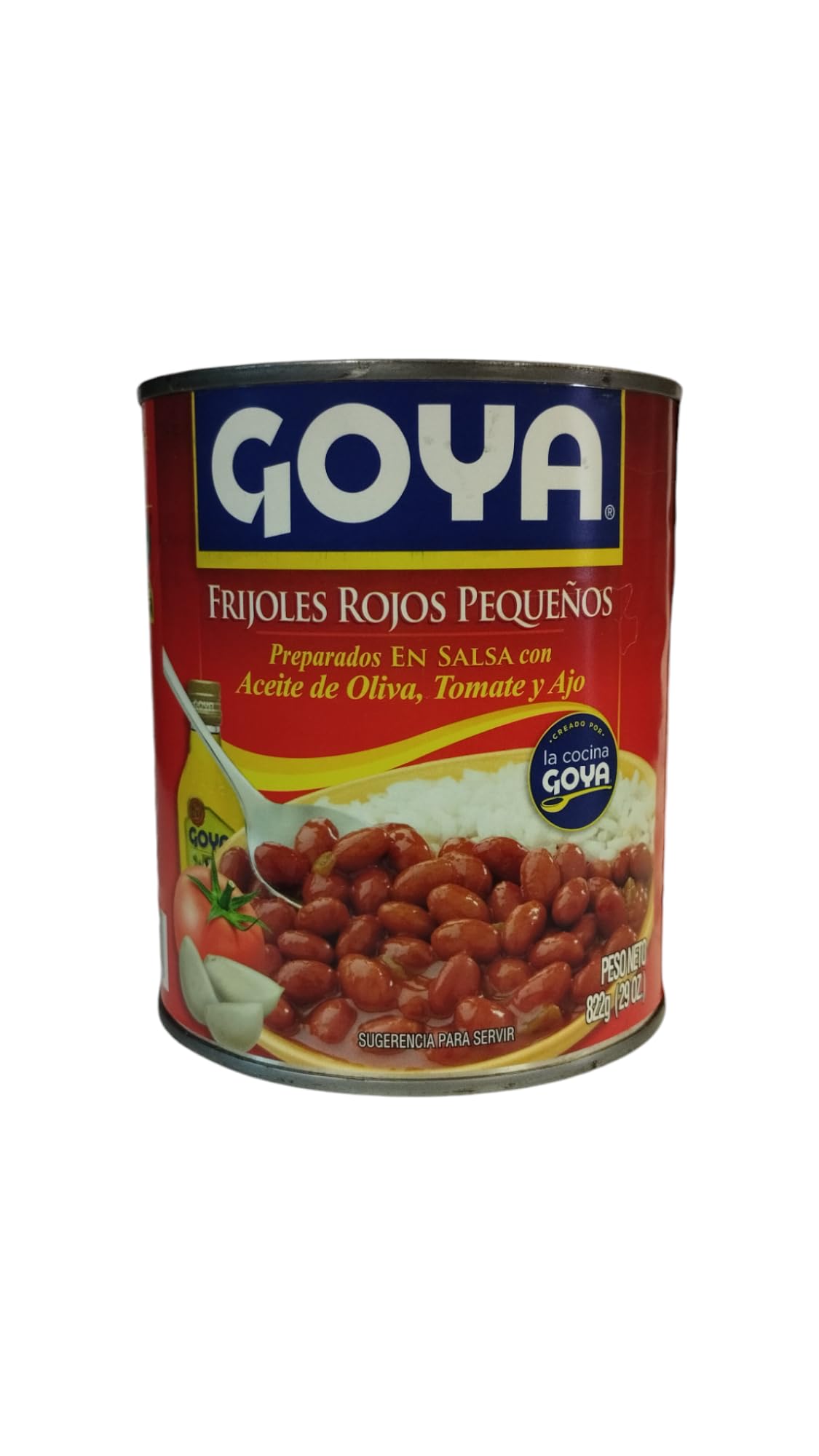 FRIJOLES ROJOS PEQUEÑOS - GOYA - Preparados con aceite de oliva, tomate y Ajo - LATA -822G