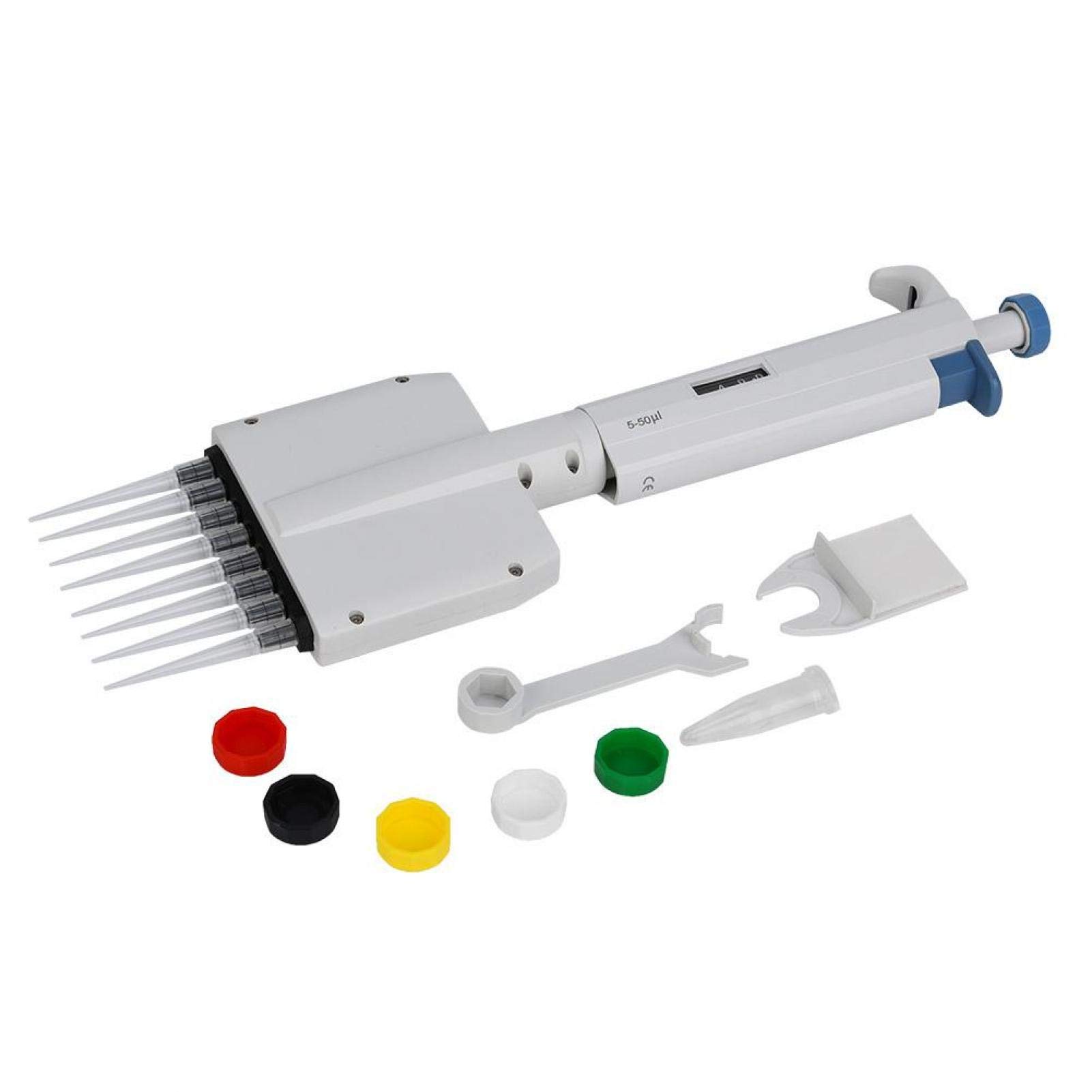 Pipetas Multicanal Pipetas De Micropipeta De Volumen Ajustable De 8 Canales, 5-50 Μl