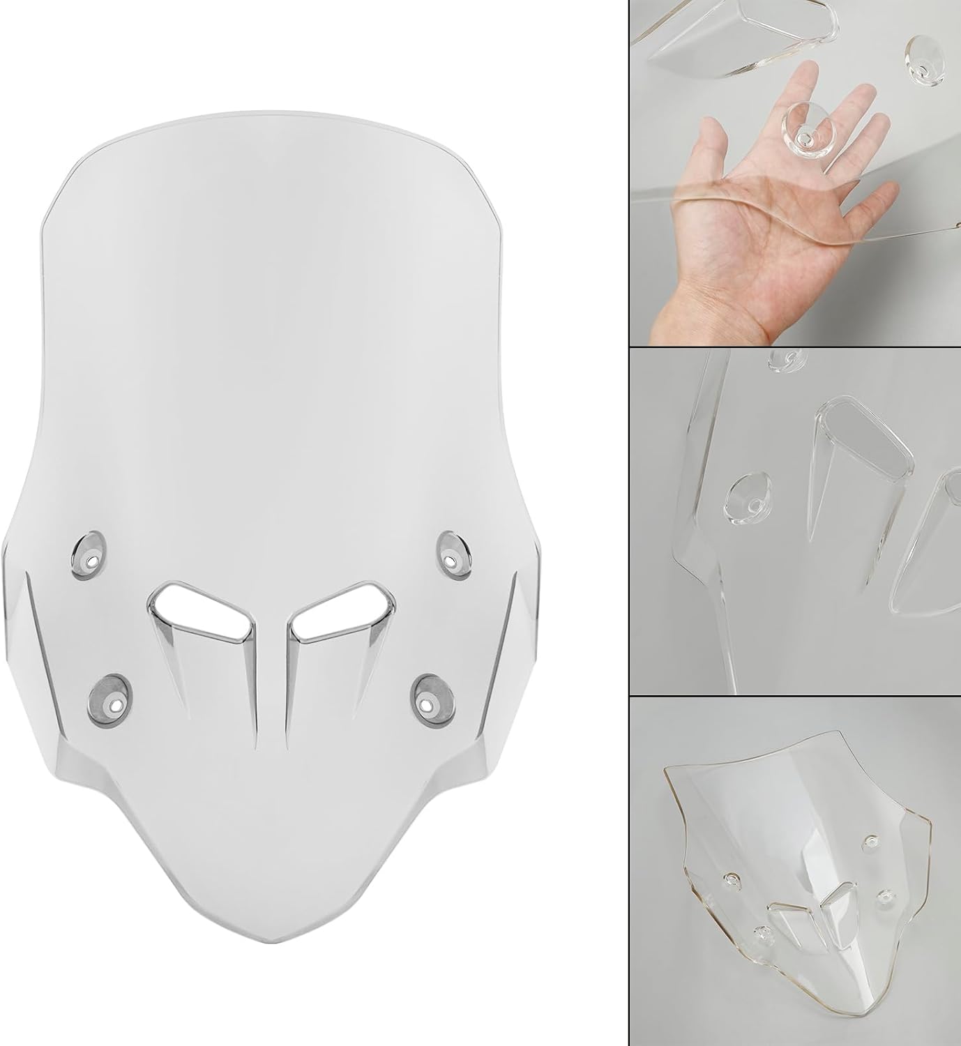 Motorcycle Windshield WindScreen ABS Plastic for HONDA CB400X 2019-2024, for HONDA CB500X 2019-2024