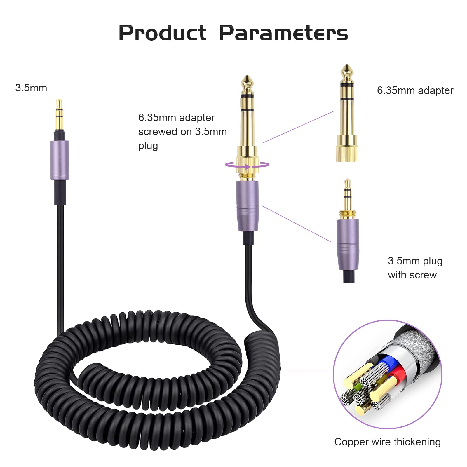 Amazon.co.jp: Koffmon ATH-M50xBT2 オーディオケーブル 交換用 3.5mm