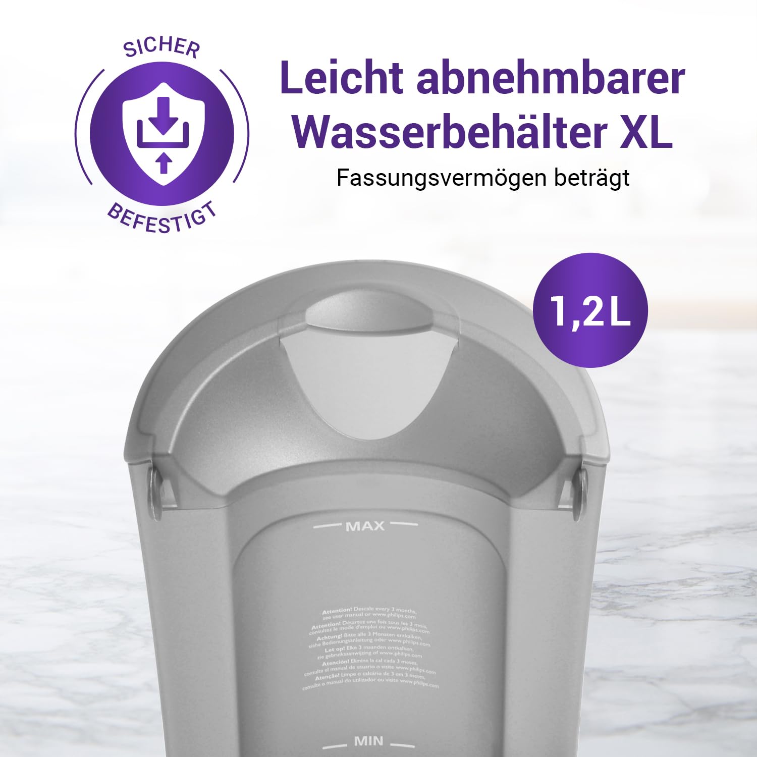 Viоks.pro Wassertank 1,2L Kaffeemaschine Ersatz für Senseo 422225965551 | Tank, XL Groß, für Рhilips Senseo HD7810 HD6553