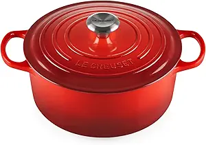 Le Creuset Enameled Cast Iron Signature Round Dutch Oven, 5.5 qt., Cerise