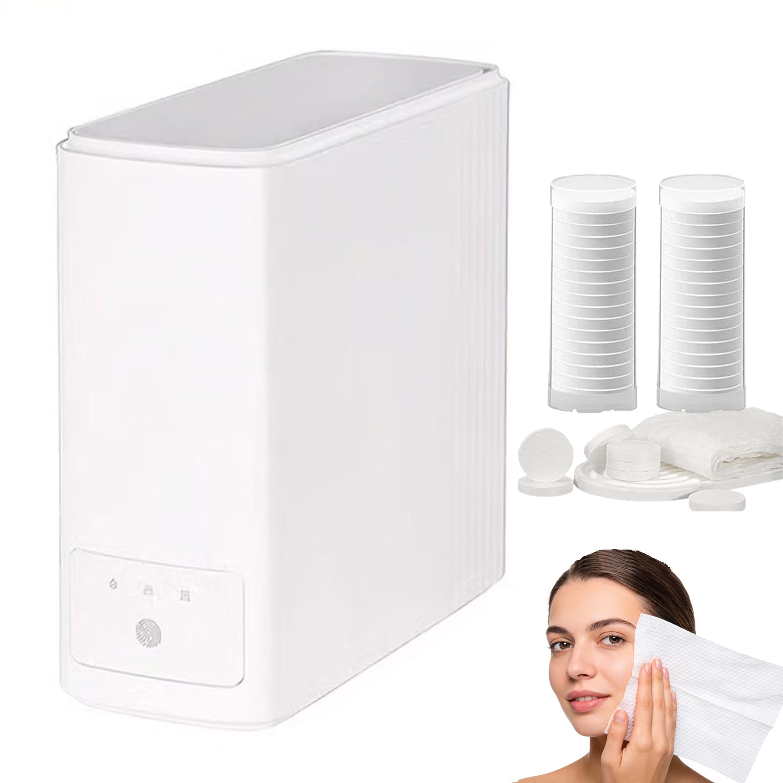 KJZQXYX Hot Face Towel Dispenser, Portable Compressed Facials Towels Wamer Heater Machine,55 °C Constant Temperature, Intelligent Sensing