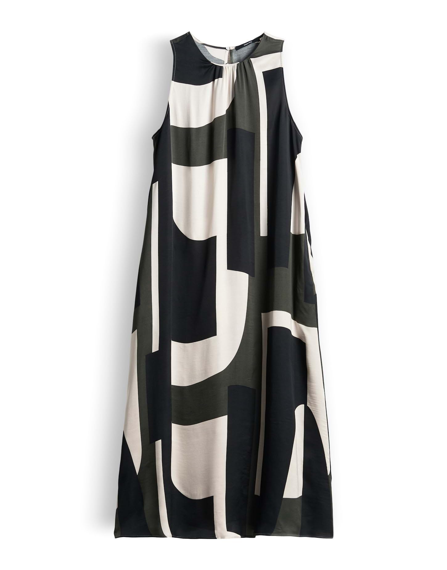 someday Damen Midikleid | Sommerliches Trägerkleid mit abstraktem Druck