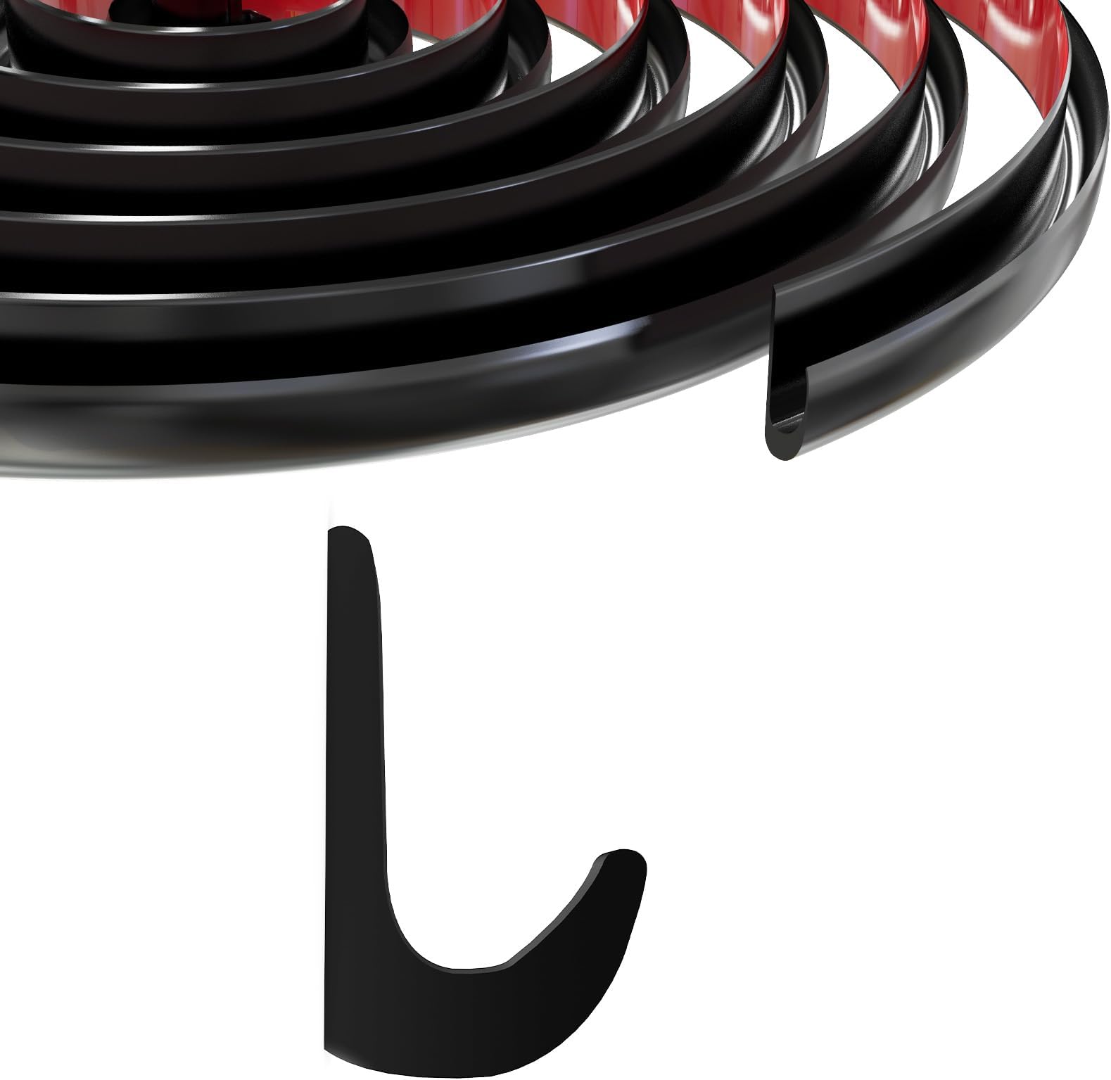 Ameri 16FT PVC Rain Gutter with J-Shape Drip Rail Easy to Install Flexible Adhesive Drip Rail Molding for Cars, Vans, RVs and Boat, to Control Water Runoff, Black