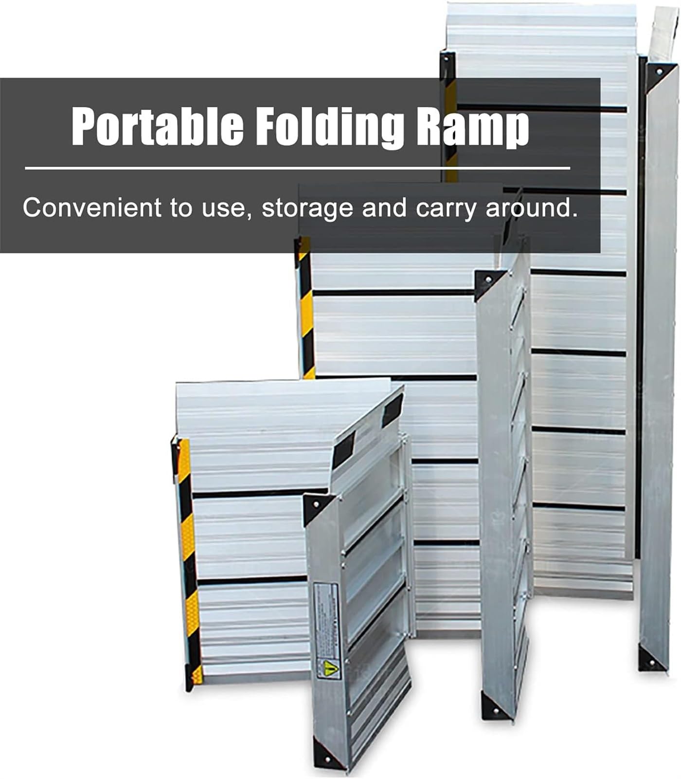 Rampa progowa, lekka aluminiowa rampa dla osób starszych, stopnie szopy zewnętrzne, rampy progowe, przenośna składana rampa dostępowa, pojemność 300 kg (75 x 120 cm)