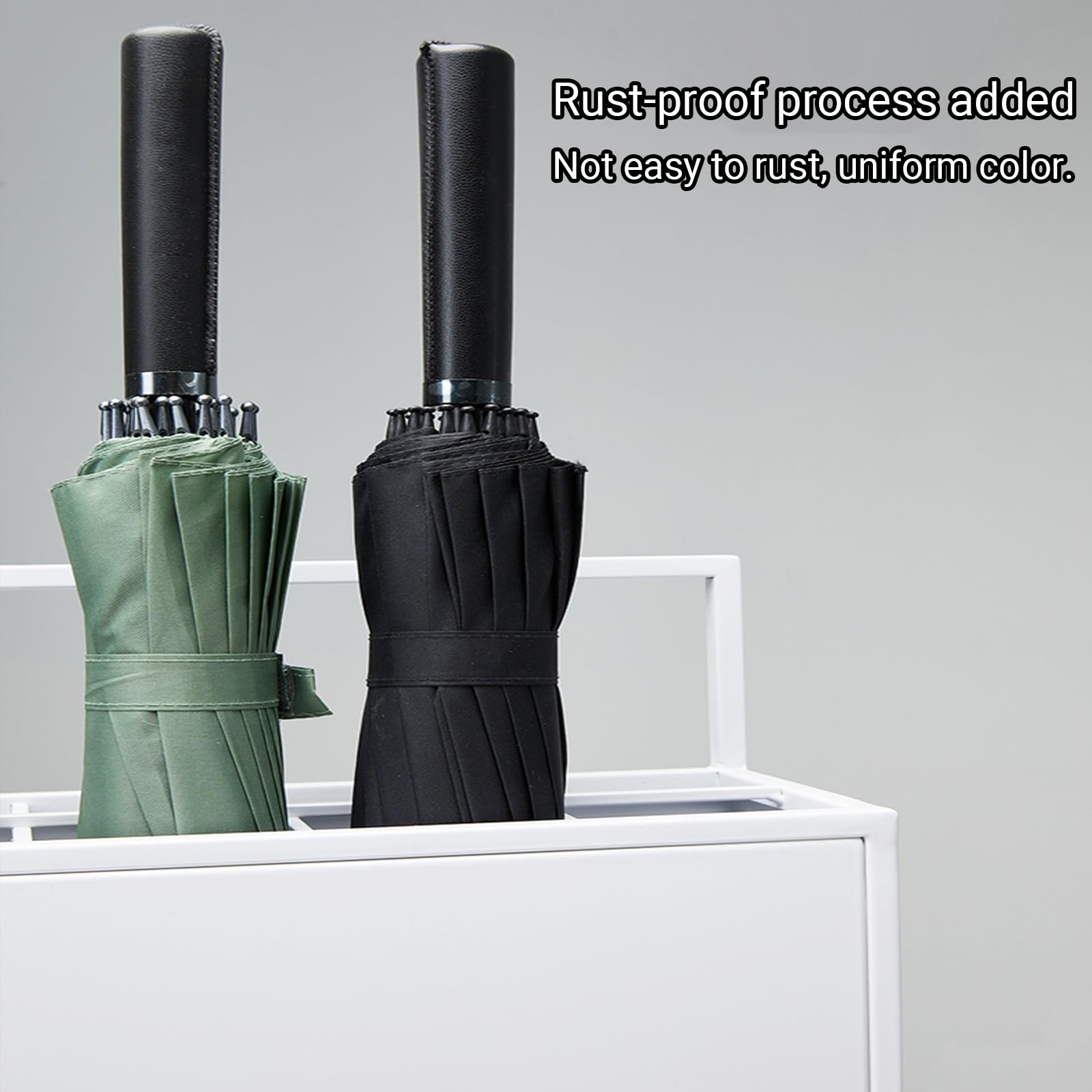 SEIFE Paragüero metálico de gran capacidad para uso comercial, con capacidad para 30 paraguas, de doble capa, ideal para entrada interior, hotel, oficina y hogar(Black)