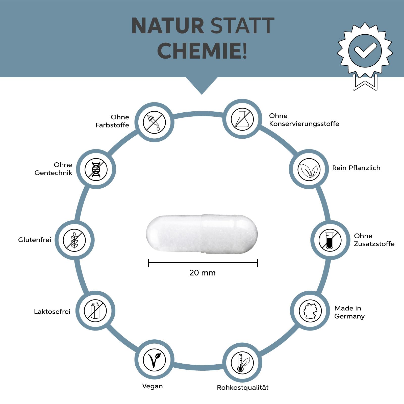 L-Arginin Base Kapseln 1000 Stück | hochdosiert 3600mg | reine Aminosäure Vegan | Premiumqualität ohne Zusätze