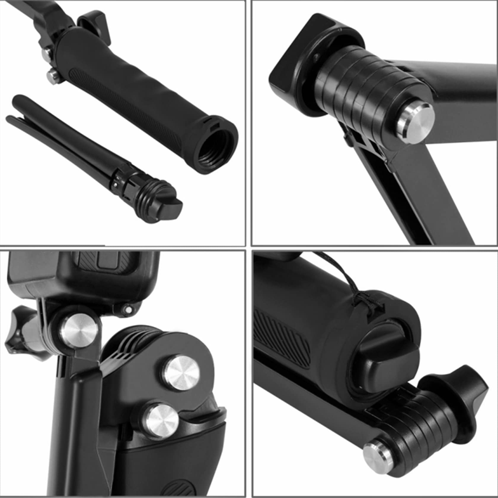 Hensych Monopode Pliable à 3 Voies avec trépied pour Go-Pro Hero Hensych Monopode Pliable à 3 Voies avec trépied pour Go-Pro Hero