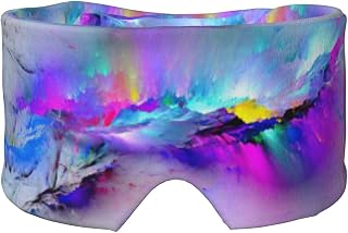 Northern Lights Painting Print Men and Women Breathable and Adjustable Sleep Eye and Ear Muffs Mask Yoga Travel