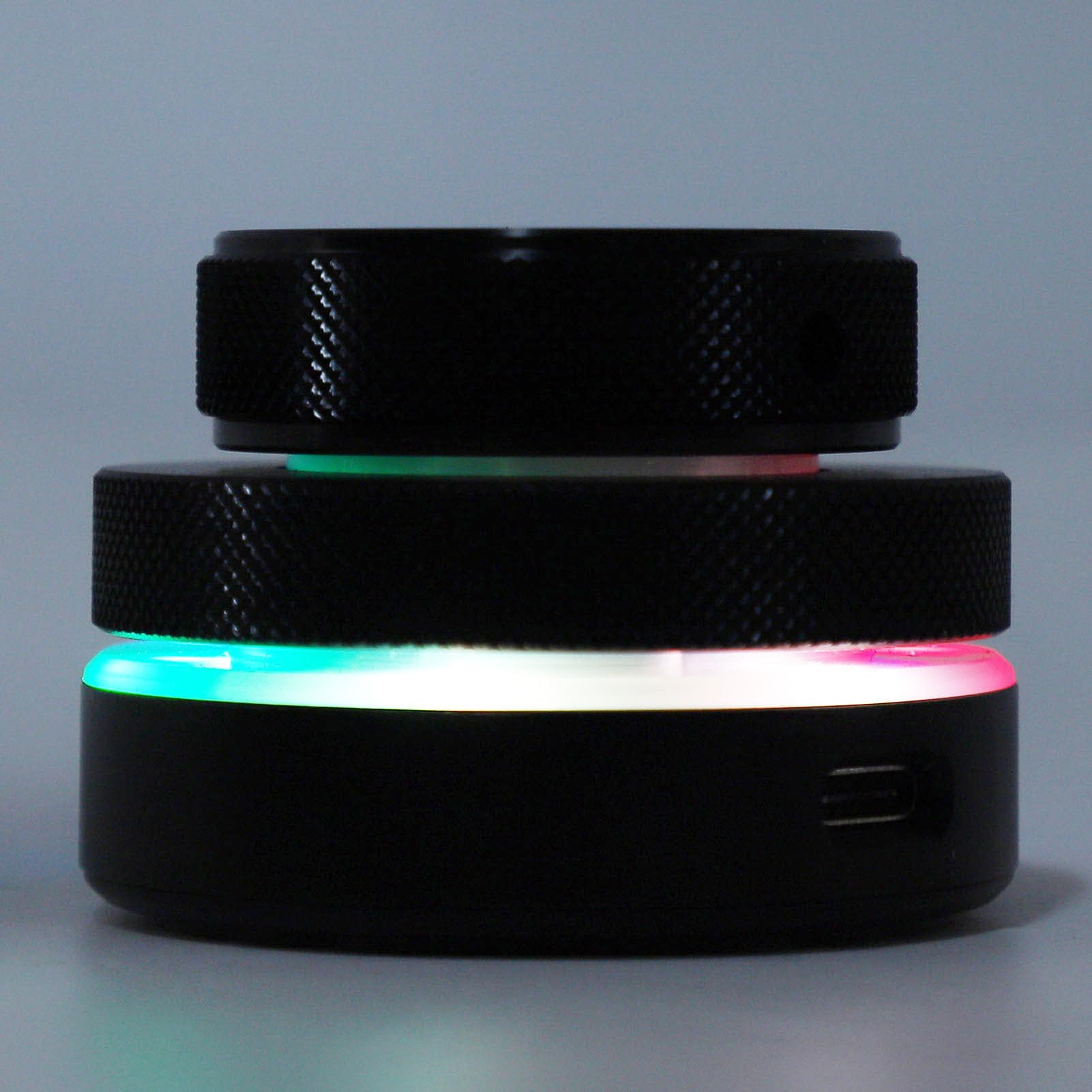 Lautstärkeregler, 2,4-G-USB-PC-Lautstärkeregler mit RGB-Licht, Externe Lautstärketasten des Computers, Ideal für die Audiosteuerung von Telefon-Tablet-Lautsprechern
